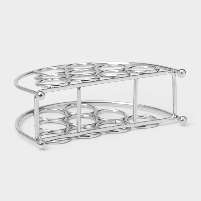 Салфетница Доляна «Ринго», 14,5×4,5×9,5 см, цвет серебряный Салфетница Доляна «Ринго», 14,5×4,5×9,5 см, цвет серебряный