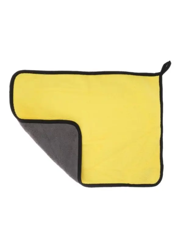 Тряпка для мытья автомобиля, CARTAGE, микрофибра, 400 г/м&sup2;, 30&times;40 cм, желто-серая