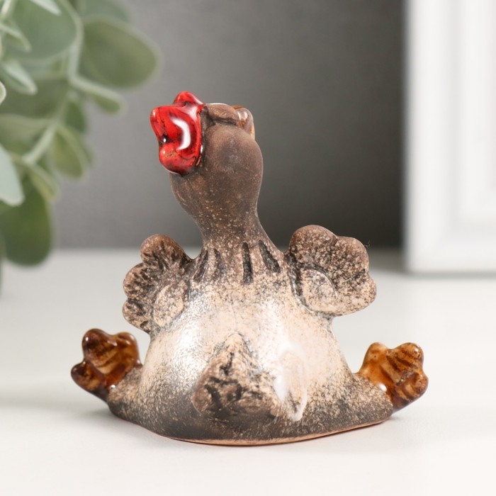 Сувенир керамика Сувенир керамика "Петушок сидит" 4х6,4х6,8 см