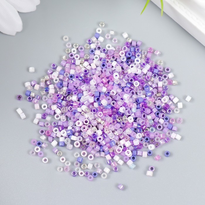 Бисер стекло 12/0  Бисер стекло 12/0 "Перламутр. Сиреневое ассорти" 10 гр