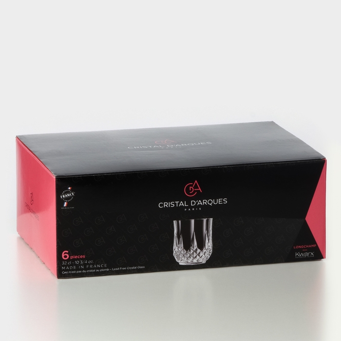 Набор стаканов Longchamp, 320 мл, хрустальное стекло, 6 шт Набор стаканов Longchamp, 320 мл, хрустальное стекло, 6 шт