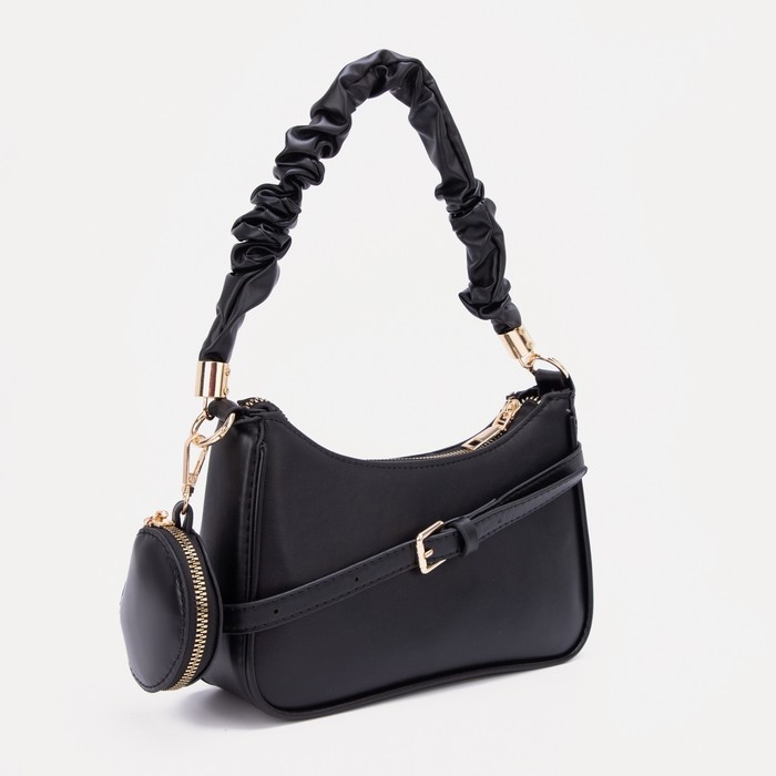 Сумка-багет, отдел на молнии, цвет чёрный