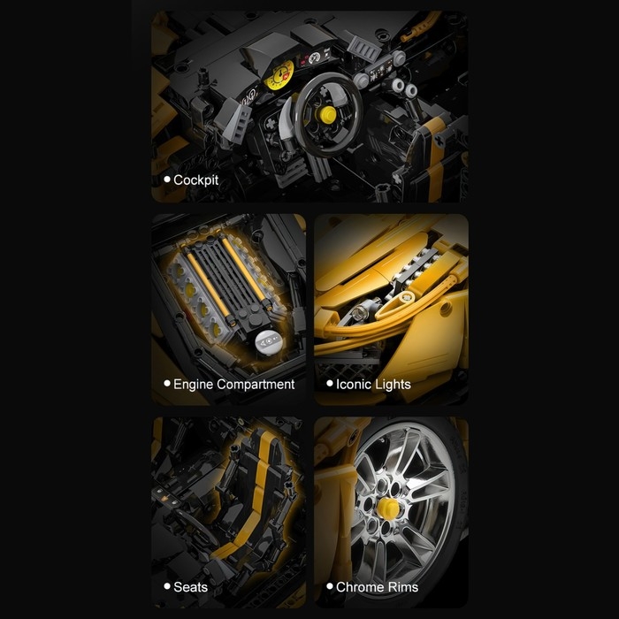 Конструктор радиоуправляемый &laquo;Спорткар&raquo;, 3187 деталей