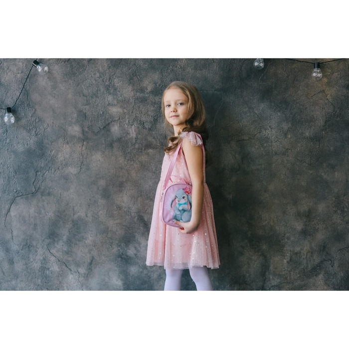 Сумка детская для девочки "Зайка", 16х17см, искусственная кожа