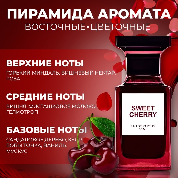 Парфюмерная вода женская Sweet Cherry, 55 мл