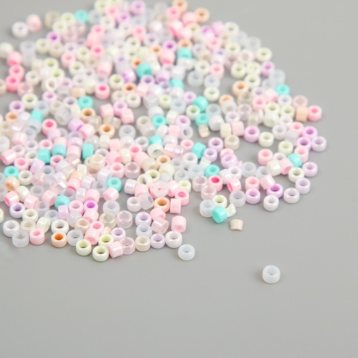 Бисер стекло  9/0  Бисер стекло  9/0 "Цилиндры. Меланж. Маршмеллоу" перламтр 450 гр