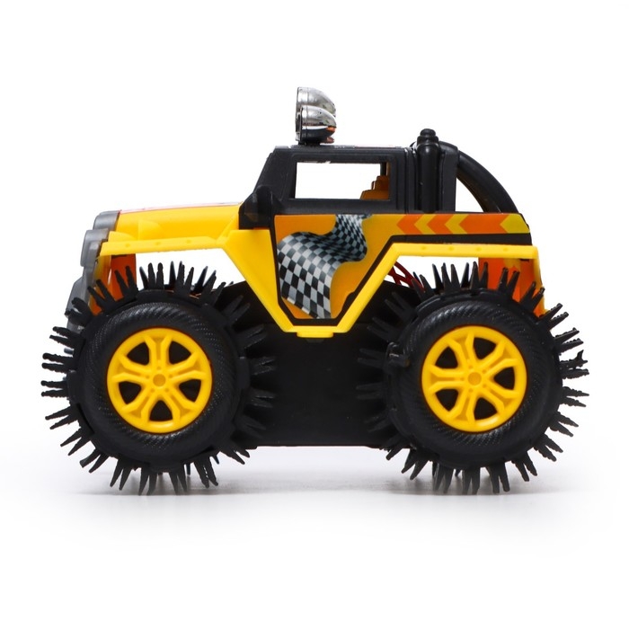 Джип-перевёртыш «Внедорожник», работает от батареек, цвет жёлтый Джип-перевёртыш «Внедорожник», работает от батареек, цвет жёлтый