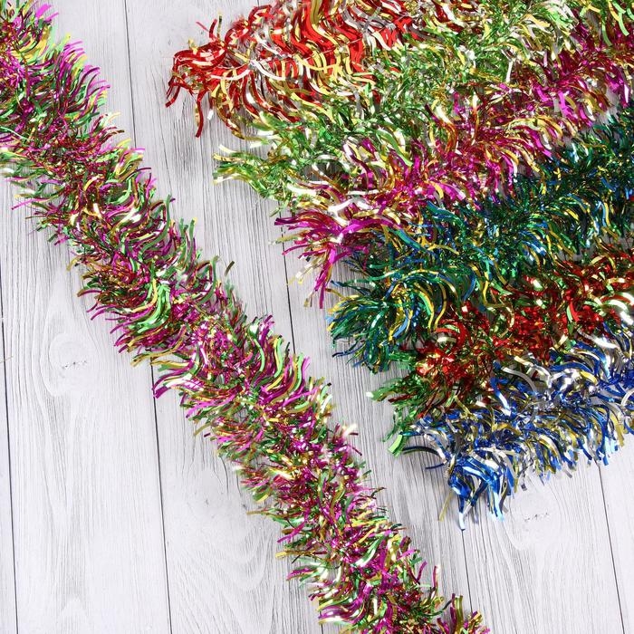 Мишура  Мишура "Волна цвет" d-10 см, 200 см, микс