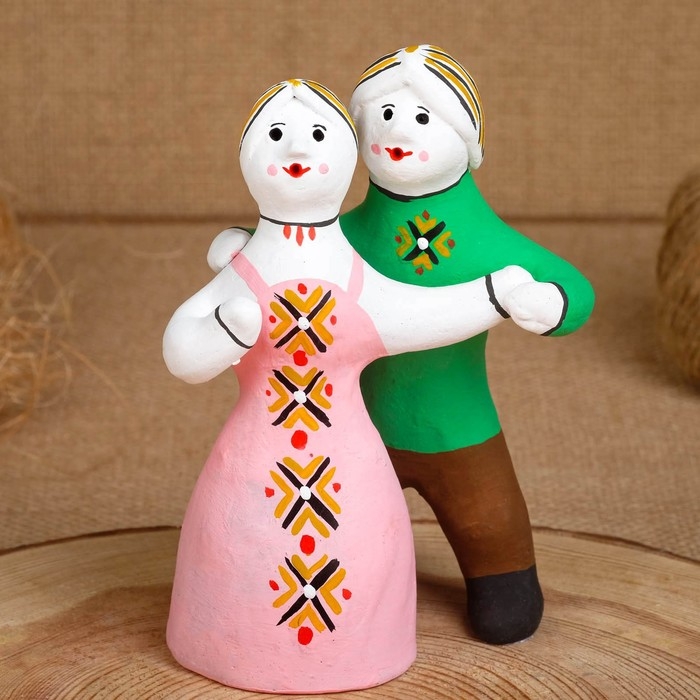 Сувенир «Парочка», 8×10×14 см, каргопольская игрушка, микс Сувенир «Парочка», 8×10×14 см, каргопольская игрушка, микс