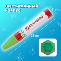 Мелки восковые 12 цветов BRAUBERG Академия, утолщенные, шестигранные, на масляной основе