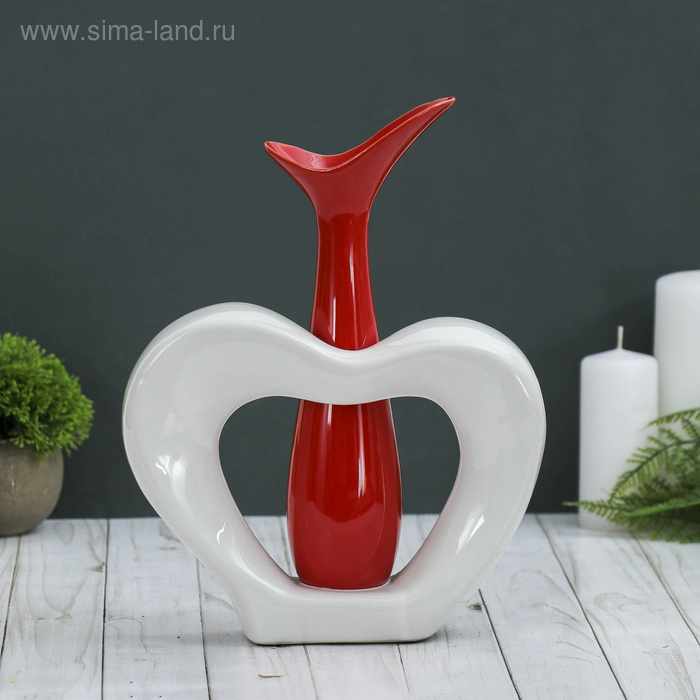 Ваза керамика настольная Ваза керамика настольная "Лилия" d 2 см 30х23х6,5 см v-250 мл, микс