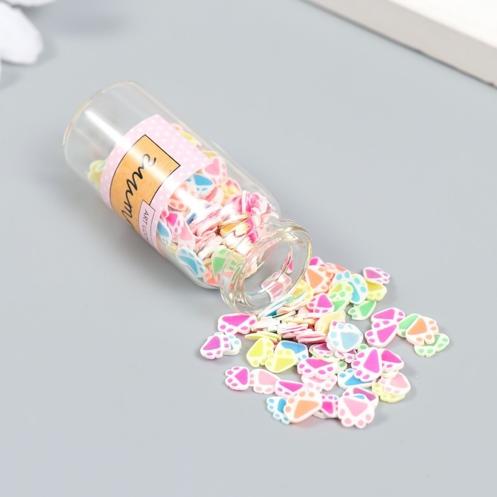 Декор для творчества пластик "Разноцветные лапки" набор 8 гр 5х2х2 см