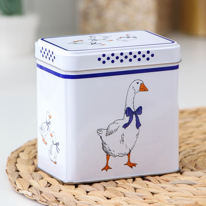 Банка для сыпучих продуктов «Гуси», 600 мл, d=6,7 см