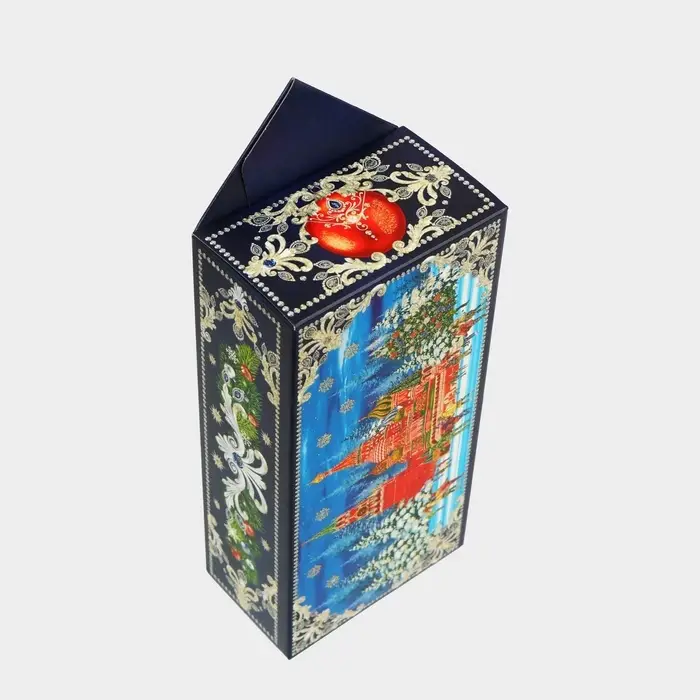 Подарочная коробка новогодняя Конфета малая «Кремль» 20×10×6 см