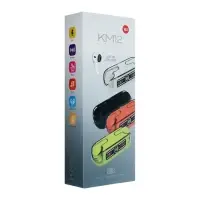 Наушники беспроводные KM12, TWS, вкладыши, Bluetooth 5.0, 30/200 мАч, чёрные в прозрачном кейсе