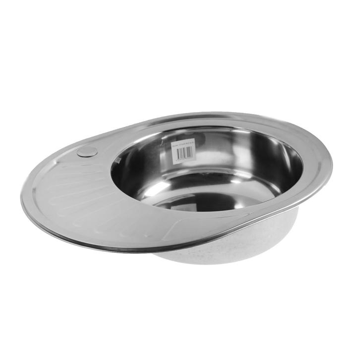 Мойка кухонная MIXLINE 528191, врезная, 0.6 мм, 57х45х16 см, правая, вып. 3 1/2 Мойка кухонная MIXLINE 528191, врезная, 0.6 мм, 57х45х16 см, правая, вып. 3 1/2",сифон б/гоф