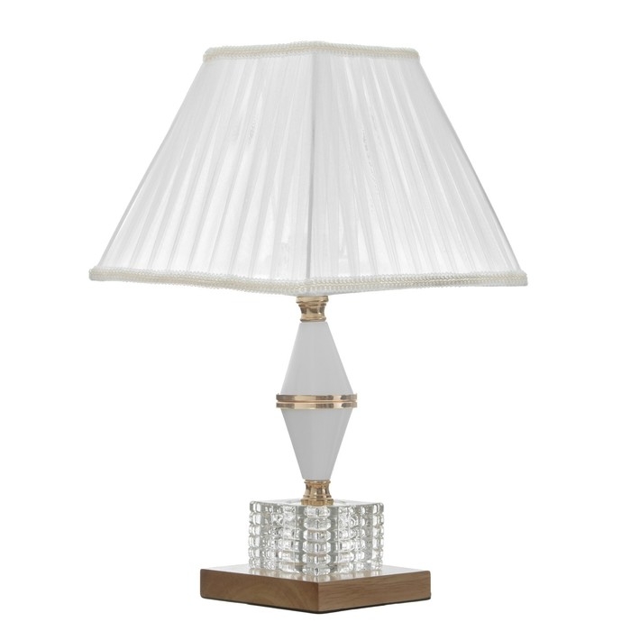 Настольная лампа Настольная лампа "Шанта" Е27 40Вт бело-золотой 23х23х41 см RISALUX