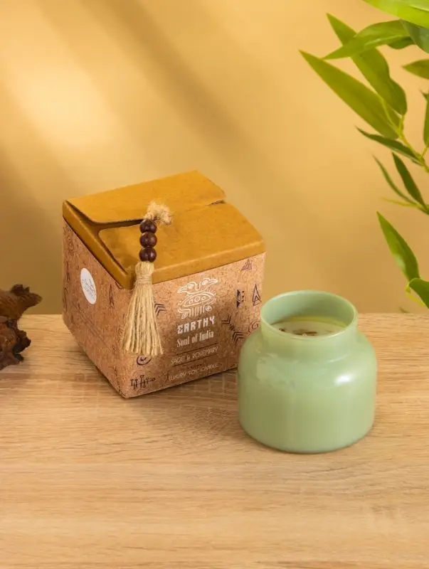 Свеча с травами в банке Earthy collection "Sage&Rosemary" 200 гр, шалфей розмарин