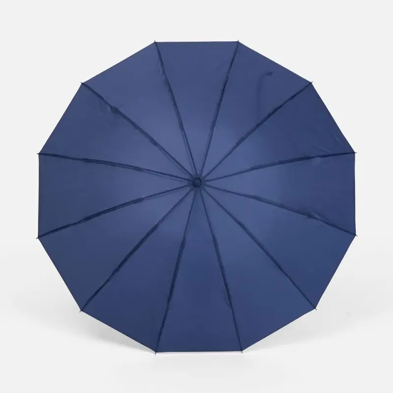Зонт складной Skymate с УФ-защитой и ручкой-карабином, темно-синий