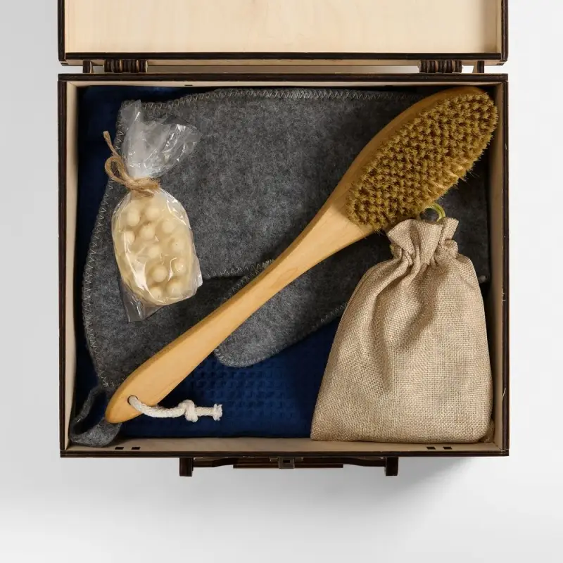 Банный набор Great Heat Therapy, мужской, темно-синий