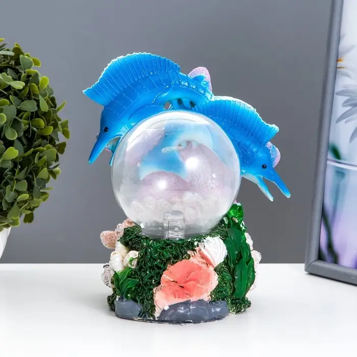 Плазменный шар - светильник RISALUX &laquo;Рыбки&raquo;, 17.5&times;14&times;19 см