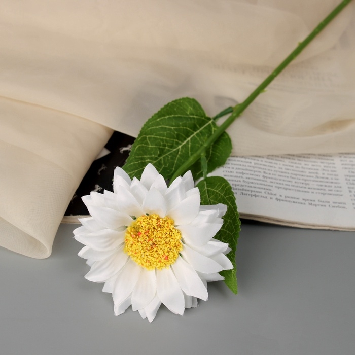 Цветы искусственные Цветы искусственные "Гербера шёлк галант" 45х9 см, белый