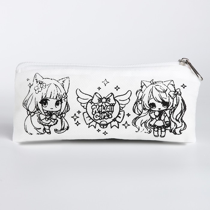 Набор для творчества: Пенал раскраска «Аниме», фломастеры 6 цветов Набор для творчества: Пенал раскраска «Аниме», фломастеры 6 цветов