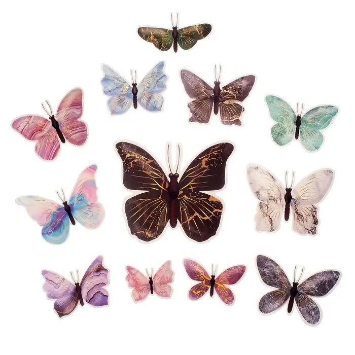 Набор магнитов на холодильник «Мрамор с золотом», 12 шт., картон, h=4-10 см Набор магнитов на холодильник «Мрамор с золотом», 12 шт., картон, h=4-10 см