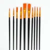Набор кистей синтетика, 10 шт