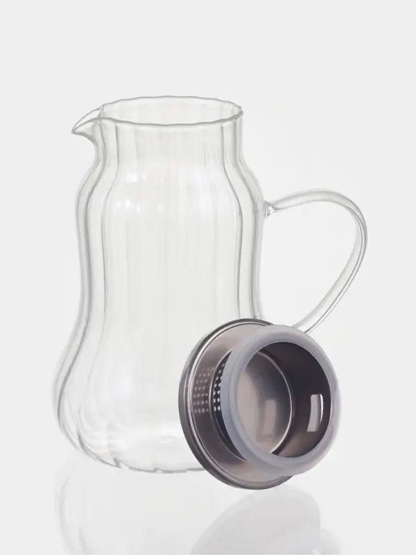 Кувшин стеклянный "Богема.Дольки", 1000 мл, 12,5х16х20,5 см