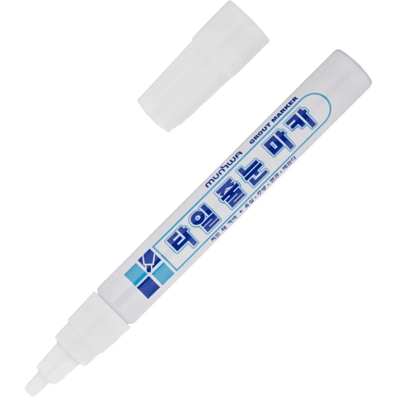 Маркер для плиточных швов MunHwaGrout Marker,2мм+2запас.нак.,бел.,GMPP-05
