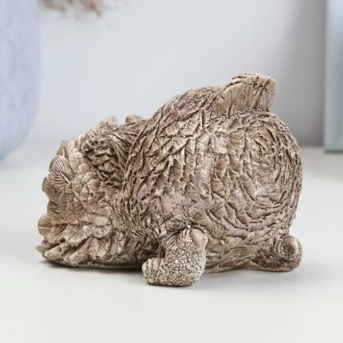 Фигурка гипс &laquo;Сова подглядывает&raquo;, бежевая, 8&times;8.5&times;7 см