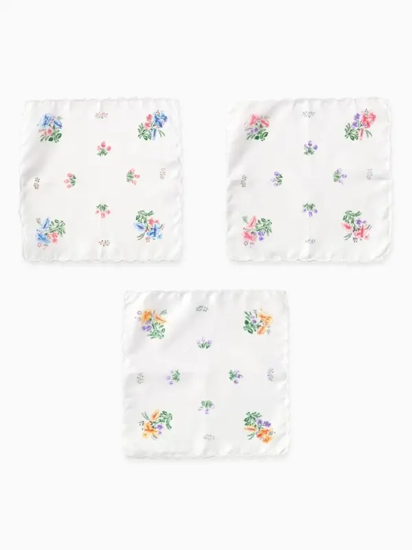 Платки носовые женские Экономь и Я  Платки носовые женские Экономь и Я "Полянка" 30*30 см, (набор 12 шт), рис. МИКС,100% пэ