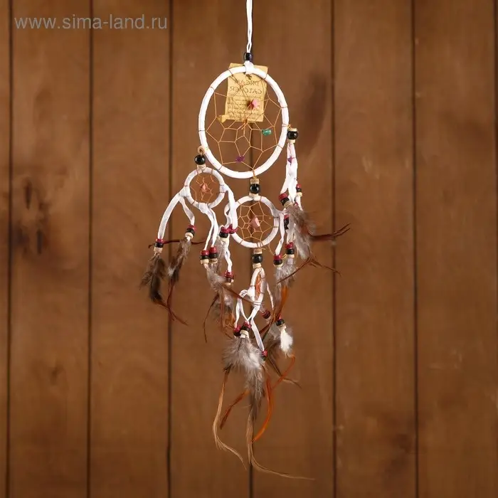Ловец снов Ловец снов "Пять колец" белый 14х0,5х40 см