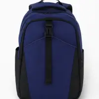 Рюкзак, 27*13*38,5 см, 2 отд 3н/карм, Комби, Водонепрон. дно, синий/черн