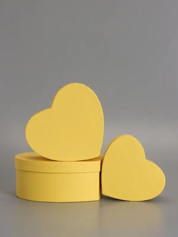 Набор коробок 3 в 1 сердца 22 х 20 х 9;  18.5 х 17 х 7.5; 16 х 14 х 6 см