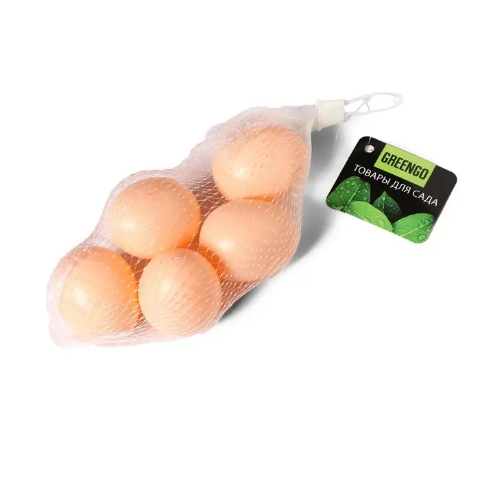 Яйцо искусственное подкладное, для кур, 4×5 см, 1 шт., коричневое, Greengo