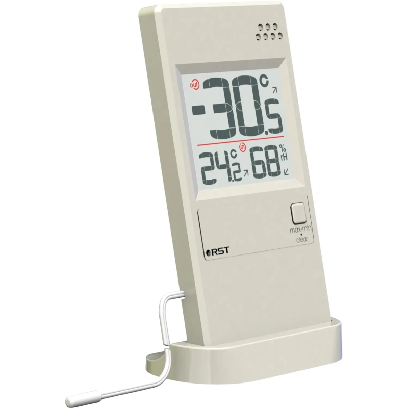 Термометр гигрометр с термосенсором RST слоновая кость 01595