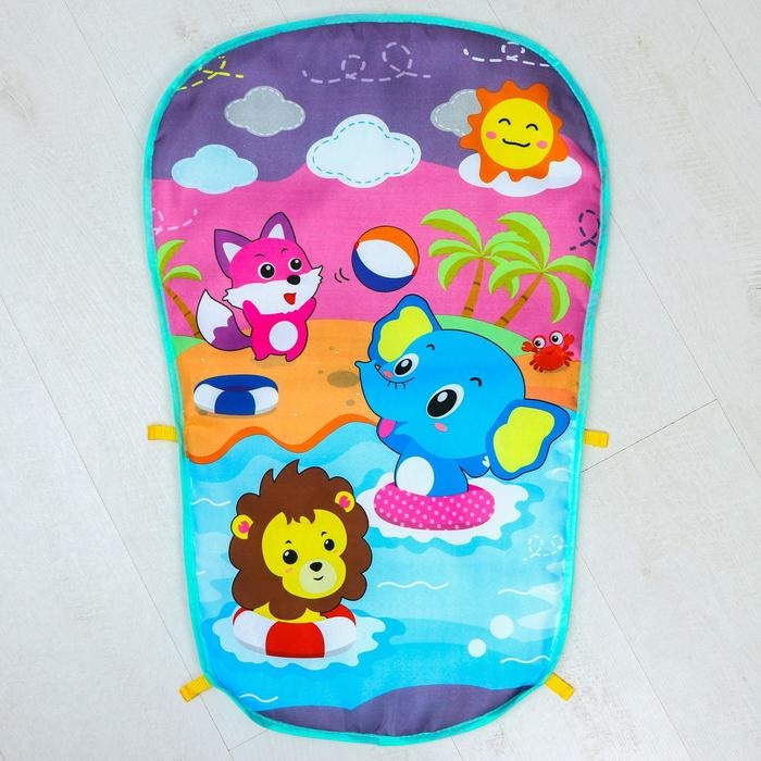 Развивающий музыкальный коврик «Пляж», 73x48 см. Развивающий музыкальный коврик «Пляж», 73x48 см.