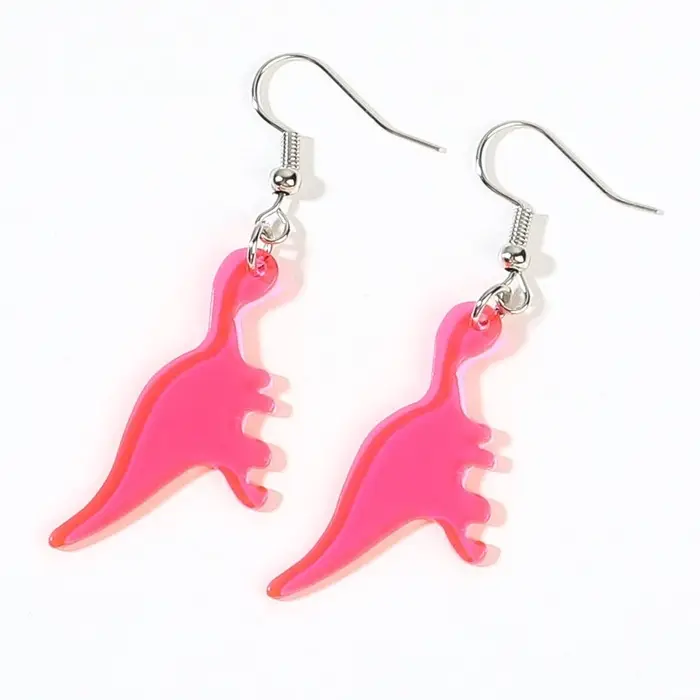 Серьги, набор украшений &laquo;Минни Маус и Дино&raquo;, розовые, золотой