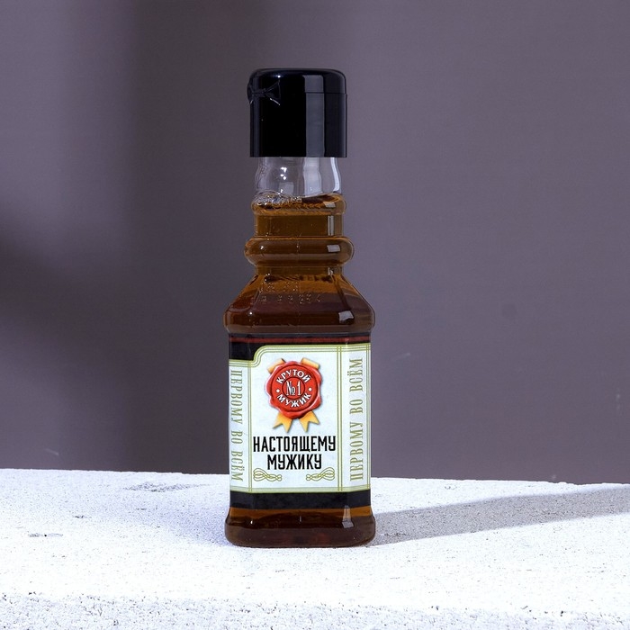 Гель для душа во флаконе виски «На удачу», 100 мл, аромат пряного виски, Новый Год