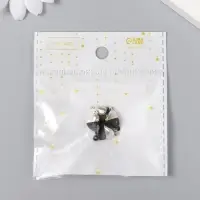 Фурнитура для бижутерии и украшений, замок магнитный «Арт Узор. Сердечко», 2 шт., чёрный и серебристый, 1.2×1.2 см