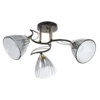 Светильник потолочный BayerLux &laquo;Сальма&raquo;, люстра 3хЕ27, 40 Вт, чёрный, 54&times;54&times;24 см