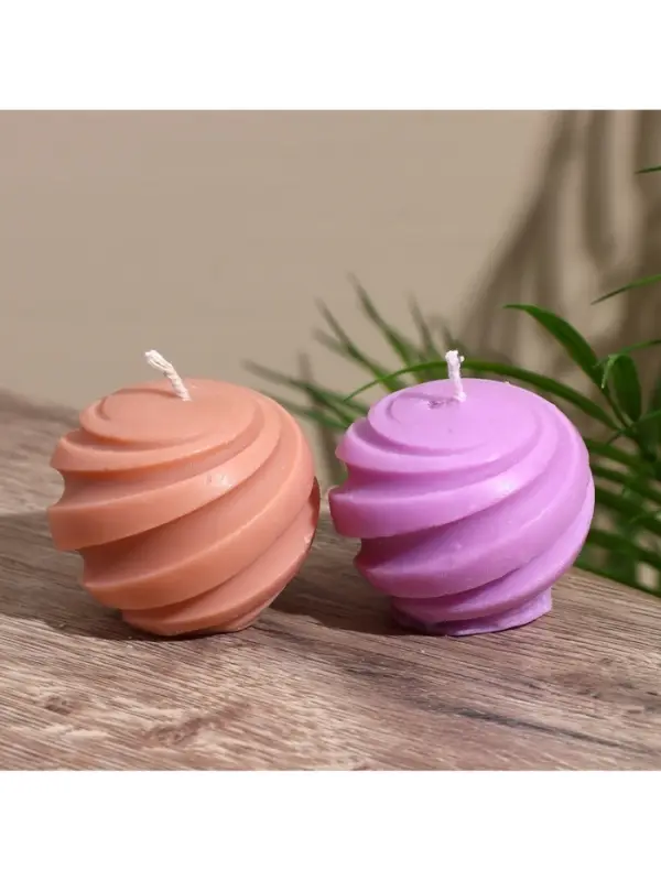 Свеча фигурная формовая &laquo;Шар&raquo;, 5&times;5&times;5 см, соевый воск, МИКС