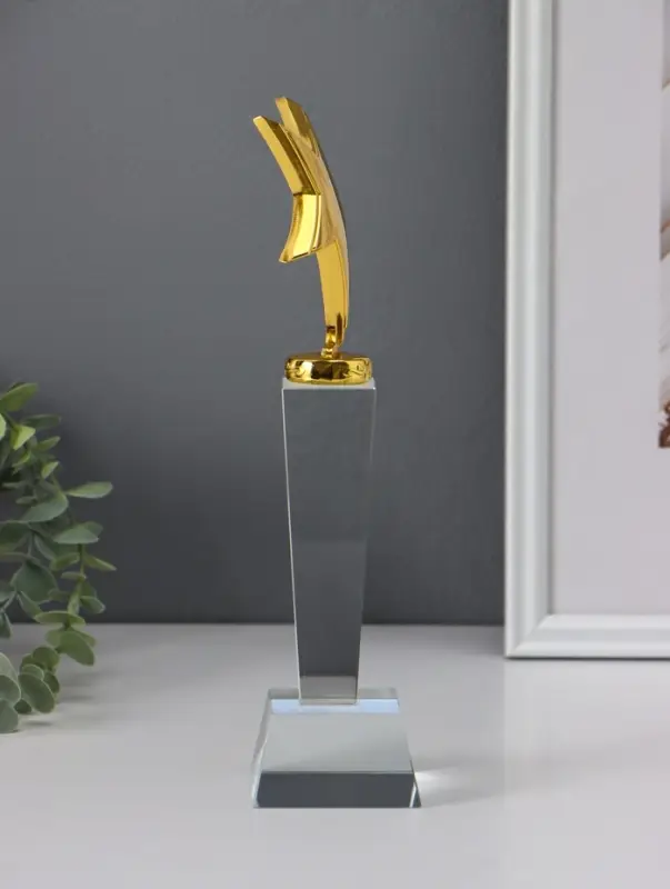 Сувенир "Стела наградная. Золотая звезда", крафт коробка, 27,8х6,8х6,8 см