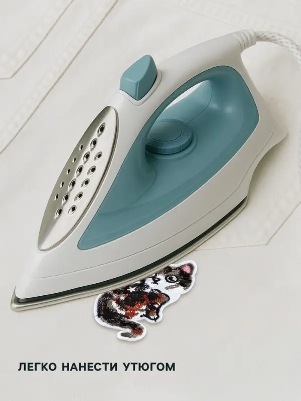 Термоаппликация «Кошка», 9.7×4.5 см, серая Термоаппликация «Кошка», 9.7×4.5 см, серая