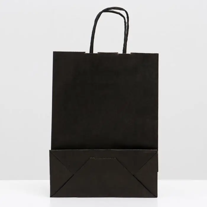 Пакет крафт Черный, 18 х 8 х 25 см Пакет крафт Черный, 18 х 8 х 25 см