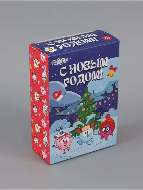 Коробка подарочная самосборная &laquo;С Новым годом!&raquo;, 16&times;23&times;7.5 см, Смешарики