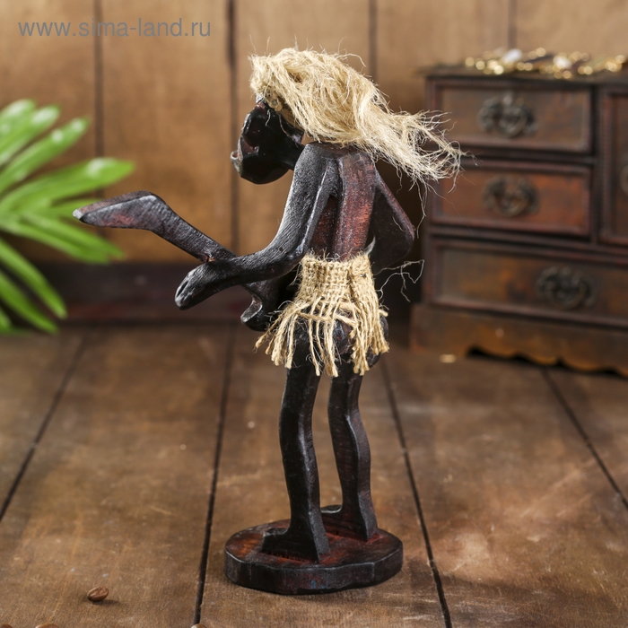 Сувенир дерево Сувенир дерево "Абориген-гитарист" 21х14х8 см