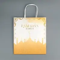 Пакет подарочный крафтовый &laquo;Рамадан&raquo;, Ramadan kareem, 22&times;25&times;12 см